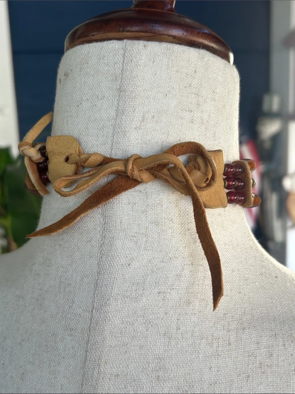 Vintage Beaded Multi-Tone Choker Necklace